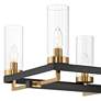 4_Gregory 39 1/4"W Black and Gold 8-Light Island Chandelier more views