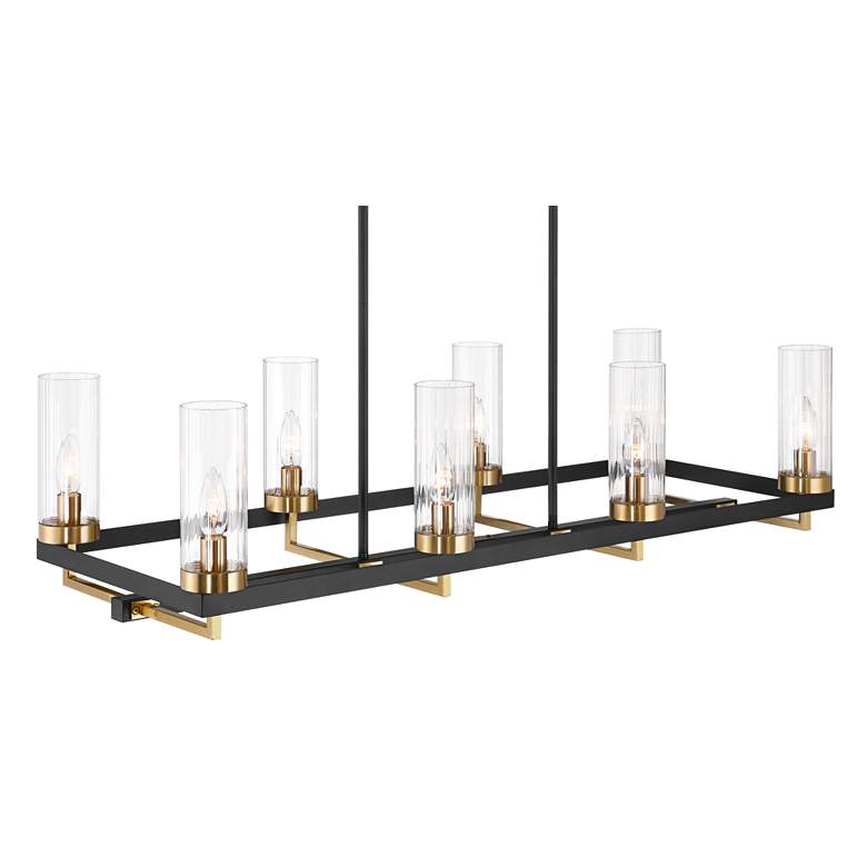 Image 5 Gregory 39 1/4"W Black and Gold 8-Light Island Chandelier more views