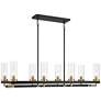 7_Gregory 39 1/4"W Black and Gold 8-Light Island Chandelier more views