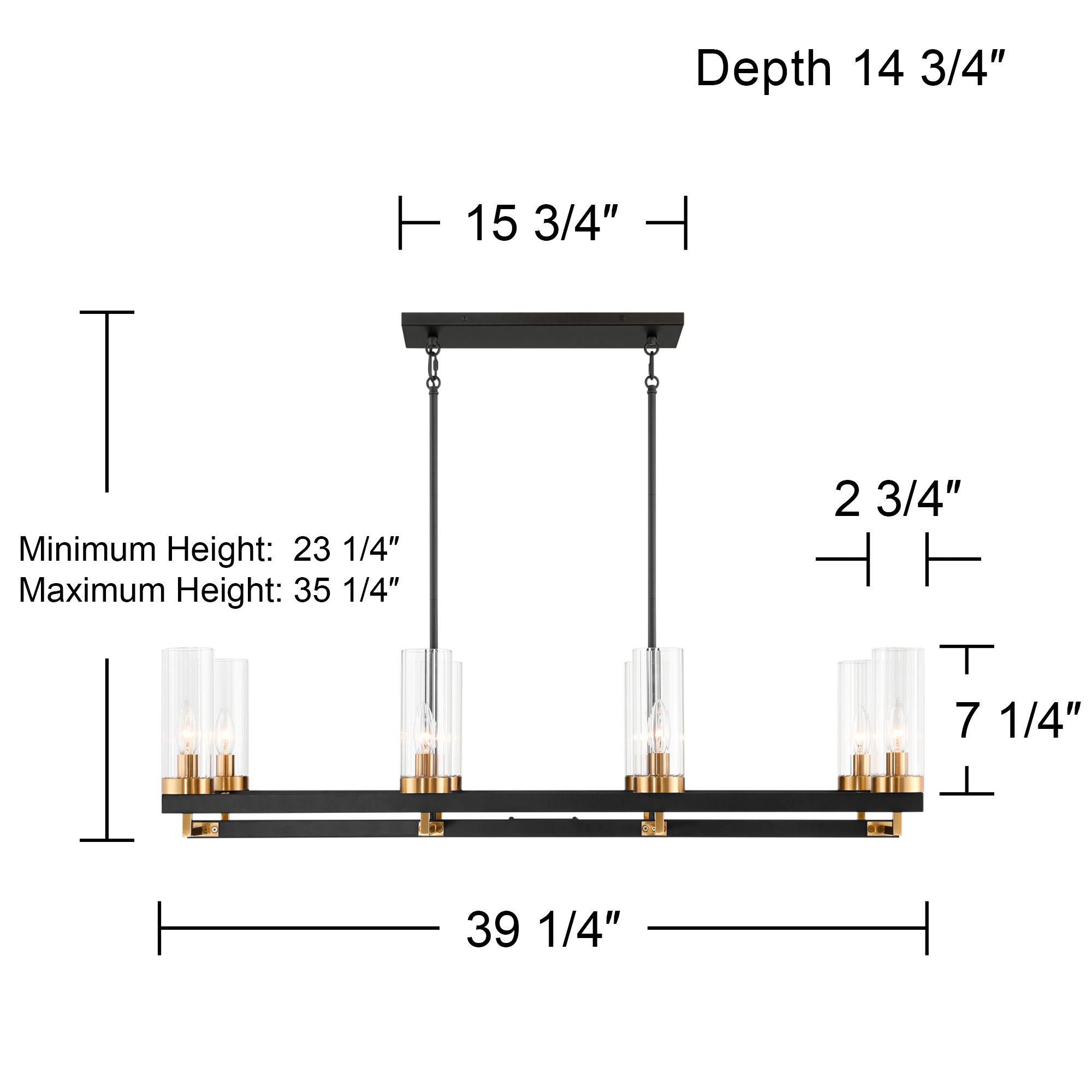 Watch A Video About the Gregory Black and Gold 8 Light Island Chandelier