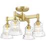 2_Gregory 4 Light Aged Brass Semi Flush Mount