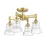 3_Gregory 4 Light Aged Brass Semi Flush Mount more views