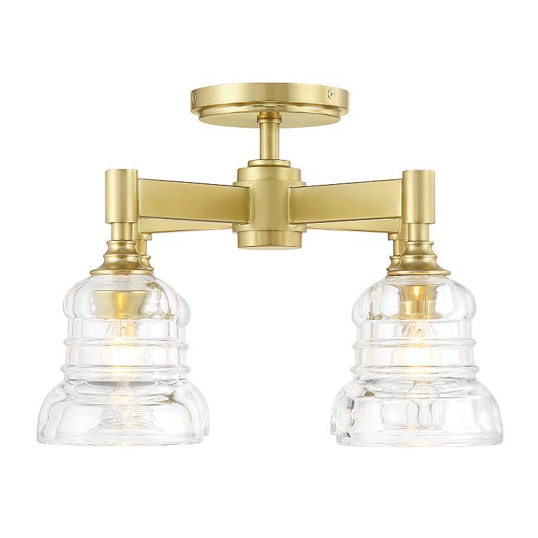 Image 4 Gregory 4 Light Aged Brass Semi Flush Mount more views