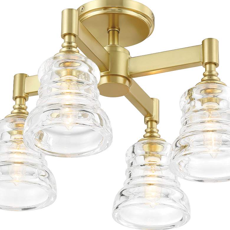 Image 6 Gregory 4 Light Aged Brass Semi Flush Mount more views
