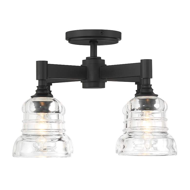 Image 4 Gregory 4 Light Matte Black Semi Flush Mount more views