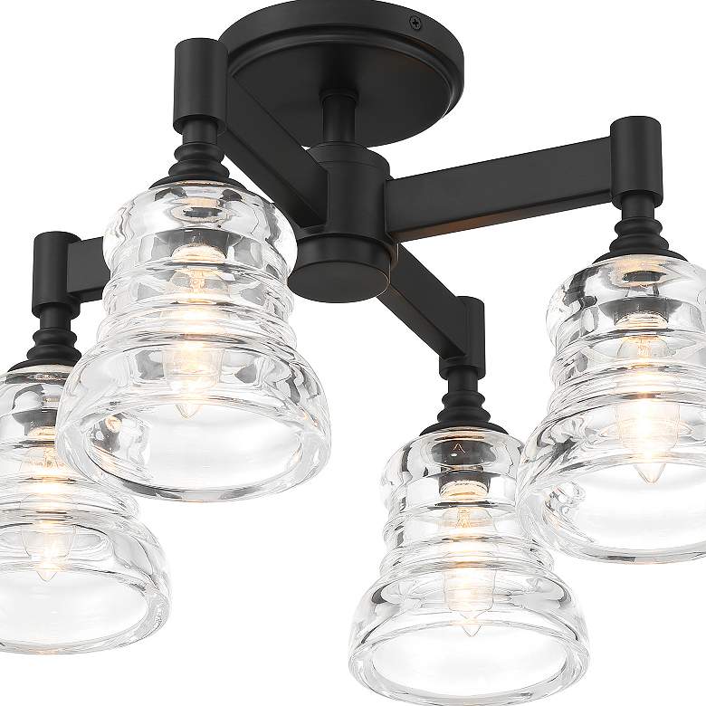 Image 6 Gregory 4 Light Matte Black Semi Flush Mount more views