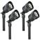 Gregory 6"H Black Low Voltage 4-Pack Micro LED Spot Light