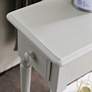 Greige 10" Wide Gray 1-Drawer 1-Shelf Narrow Chairside Table