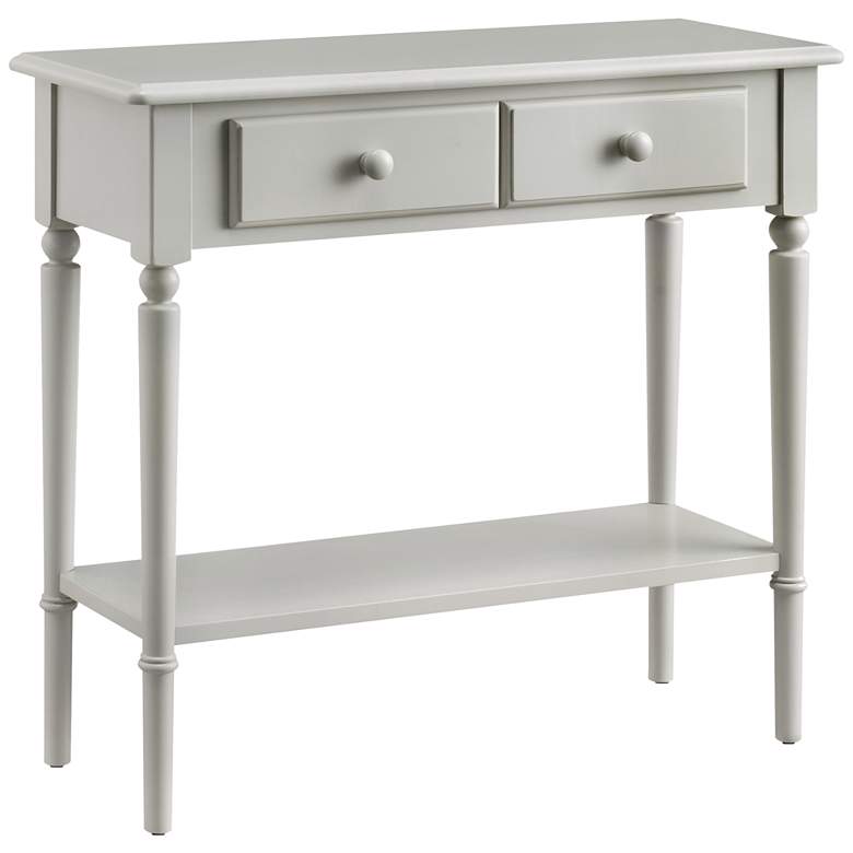 Image 2 Greige 30 inch Wide Gray 1-Drawer 1-Shelf Hall Stand/Sofa Table