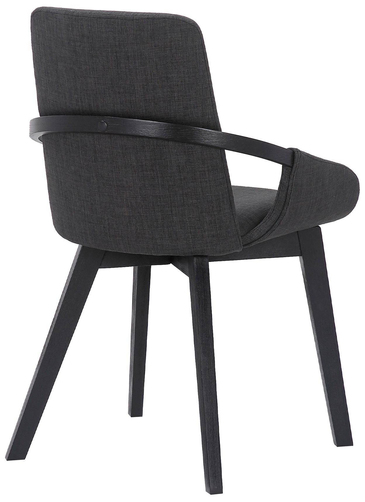 Image 4 Greisen Dining Chair in Charcoal Fabric and Black Powder Coated Finish more views