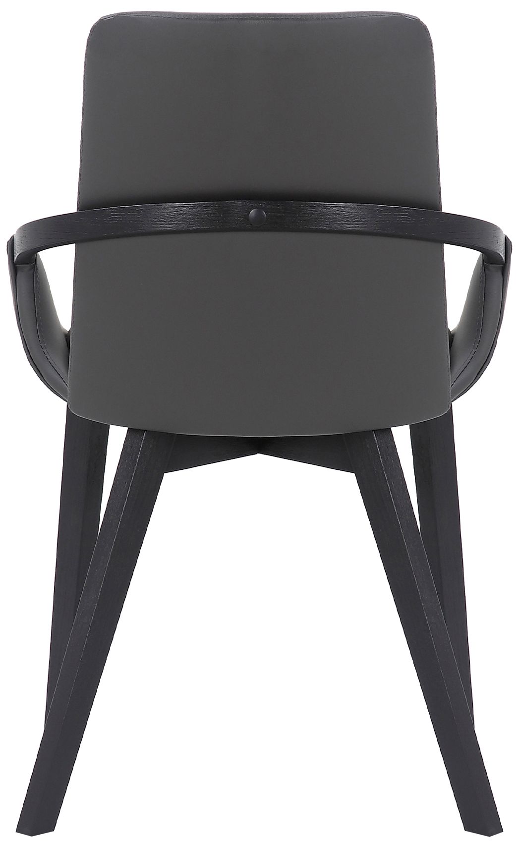 Image 5 Greisen Dining Chair in Gray Faux Leather and Black Powder Coated Finish more views