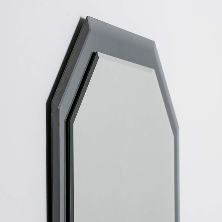 Image 3 Grella Gray 23 1/2" x 31 1/2" Octagon Frameless Wall Mirror more views