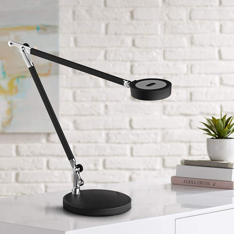Image 1 Gremle LED Adjustable Modern Desk Lamp in Black