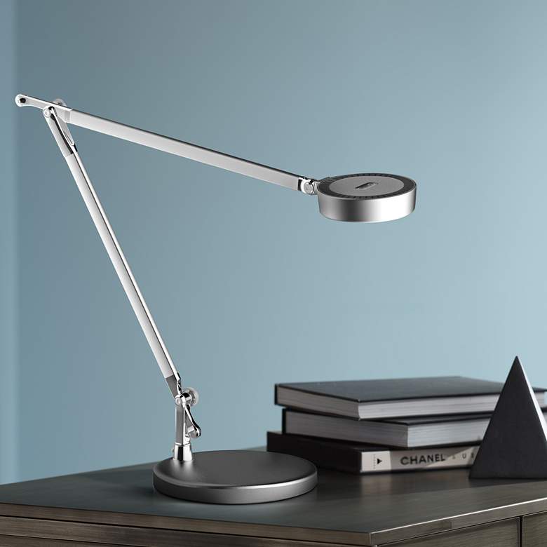 Image 1 Gremle LED Adjustable Modern Desk Lamp in Silver