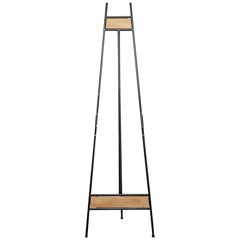 Image 1 Gremm 65 1/2"H Black Iron Wood Adjustable Stand Floor Easel