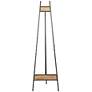 Gremm 65 1/2"H Black Iron Wood Adjustable Stand Floor Easel