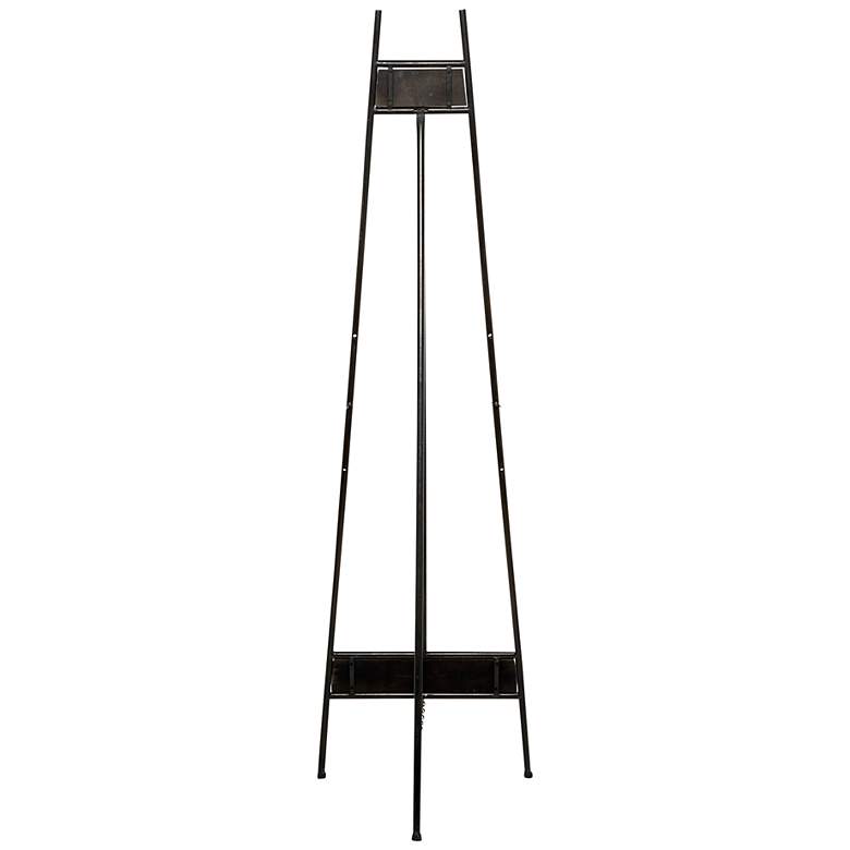 Image 5 Gremm 65 1/2 inchH Black Iron Wood Adjustable Stand Floor Easel more views