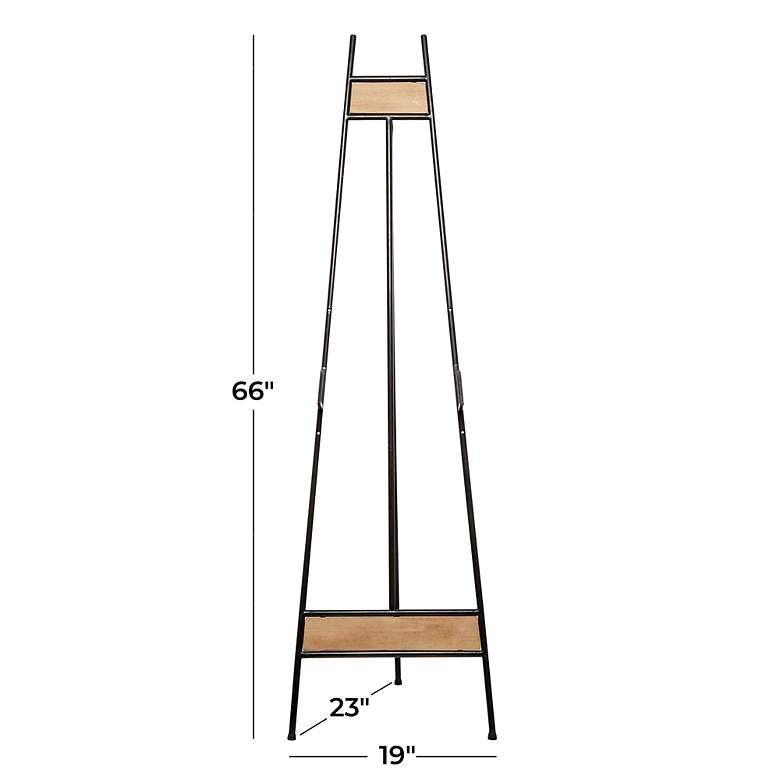 Image 7 Gremm 65 1/2"H Black Iron Wood Adjustable Stand Floor Easel more views
