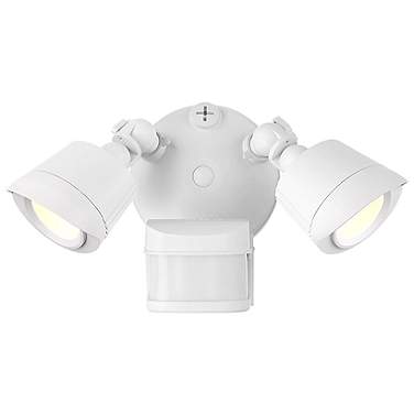 Grenada White LED Motion Sensored Outdoor Flood Light