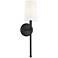 Greta 21" High Bronze Wall Sconce with Linen Shade