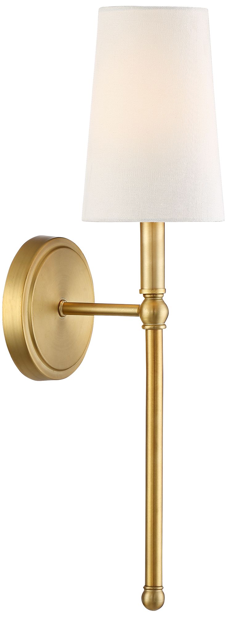 warm brass wall sconce