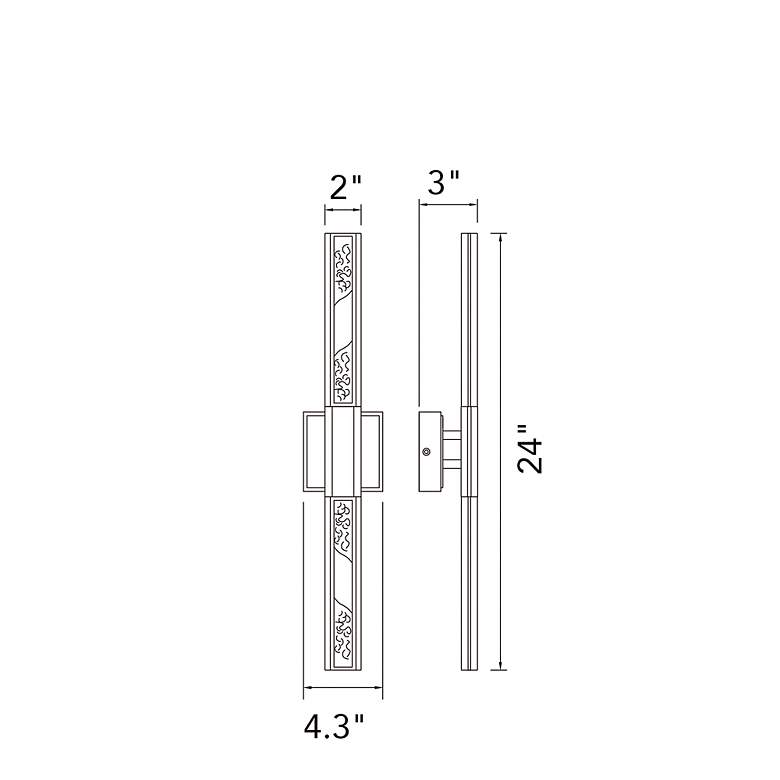 Image 7 Greta 24" High Brass 2-Light LED Wall Sconce more views