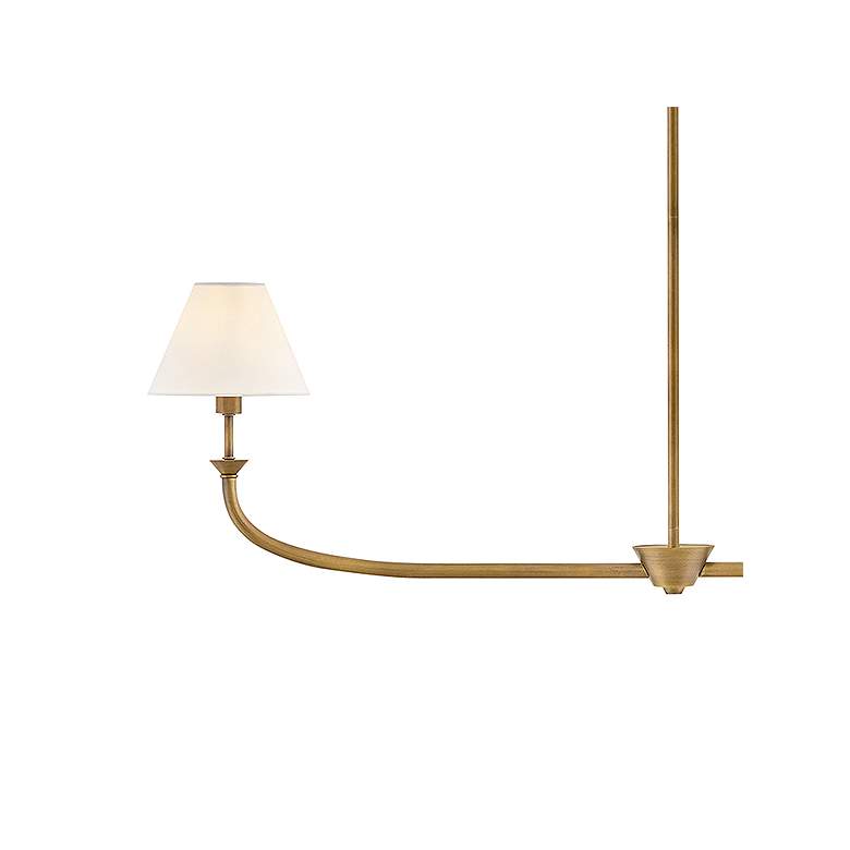 Image 2 Greta 41 3/4" Wide Heritage Brass 2-Light Linear Pendant more views