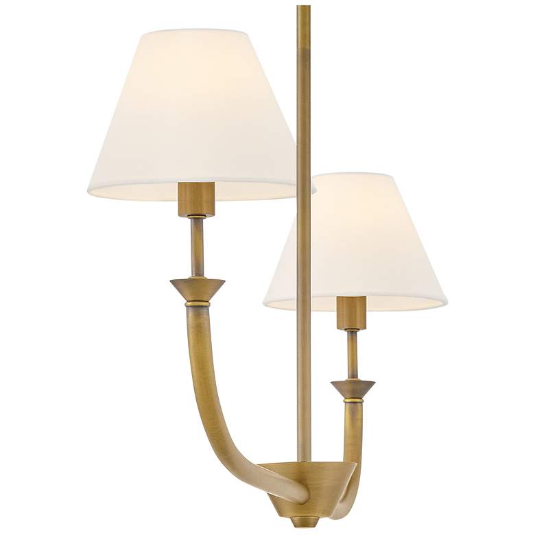 Image 6 Greta 41 3/4" Wide Heritage Brass 2-Light Linear Pendant more views