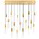 Greta 48" Wide Brass LED Linear Chandelier