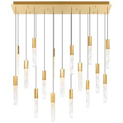 Greta 48" Wide Brass LED Linear Chandelier