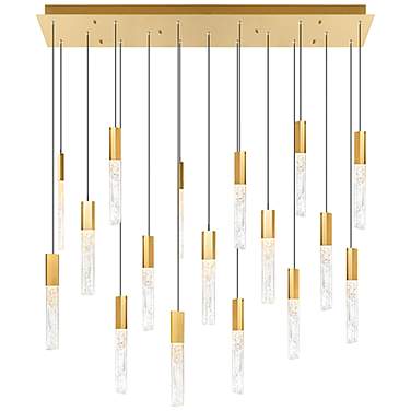 Greta 48" Wide Brass LED Linear Chandelier