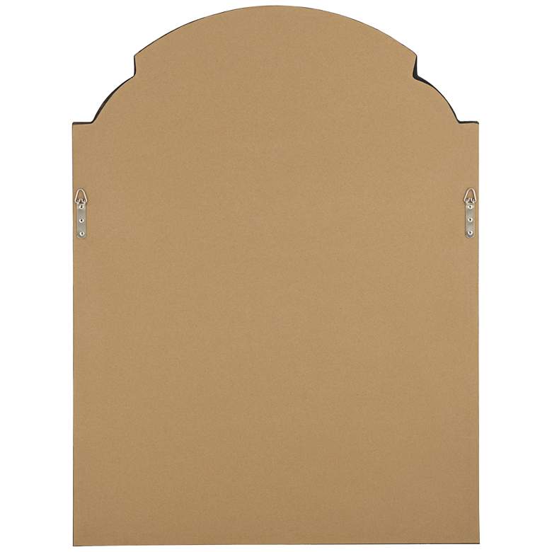 Image 6 Greta Faux Wood Finish 30 inch x 39 1/2 inch Arch Top Wall Mirror more views