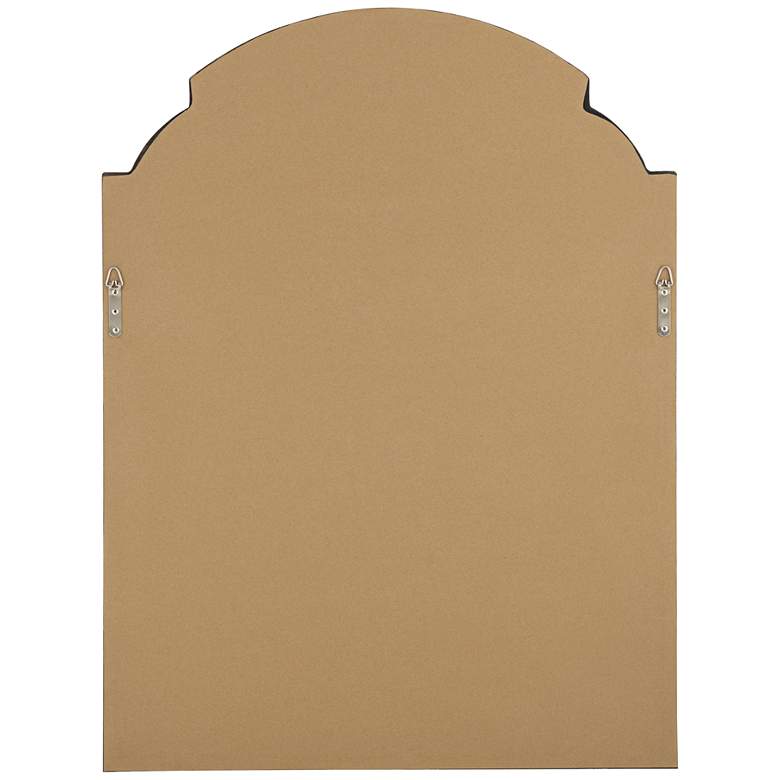 Image 6 Greta Faux Wood Finish 30" x 39 1/2" Arch Top Wall Mirror more views