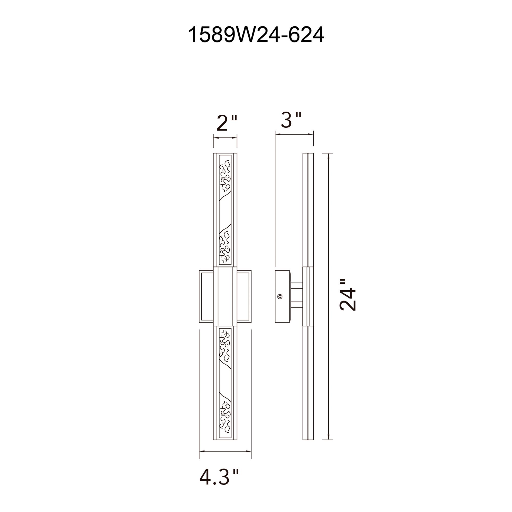 Image 6 Greta Integrated LED 24in Brass Vanity Light with Handcrafted Glass more views