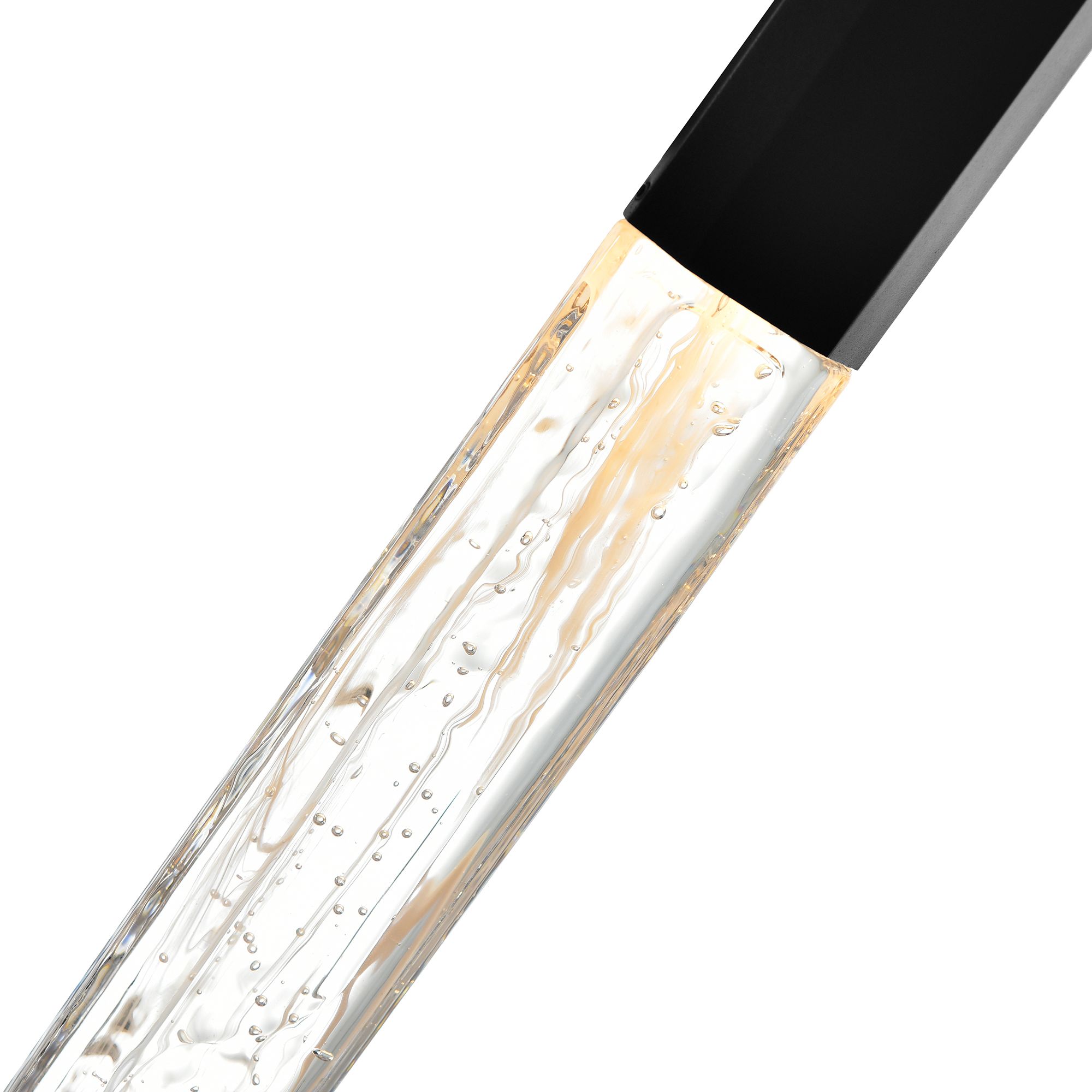 Image 5 Greta Integrated LED 5in Black Mini Pendant with Handcrafted Glass more views