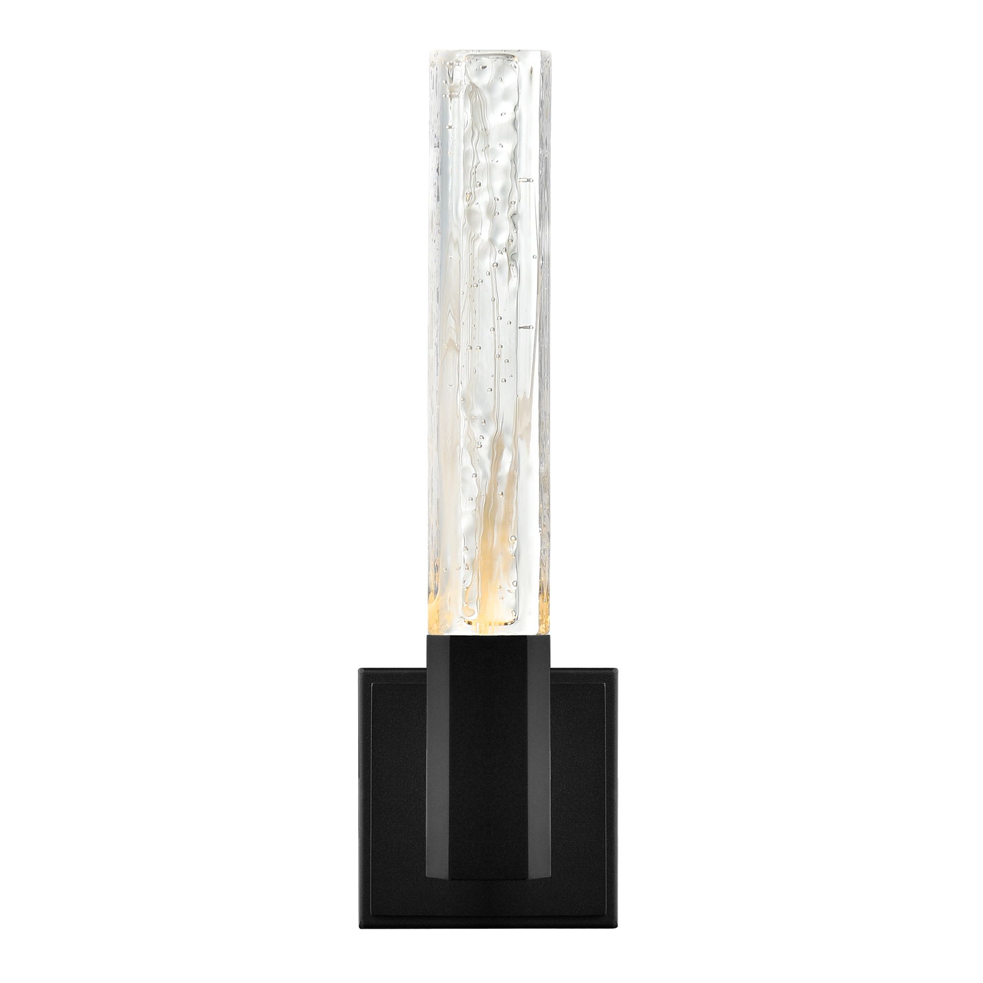 Image 2 Greta Integrated LED 5in Black Wall Light with Handcrafted Glass more views