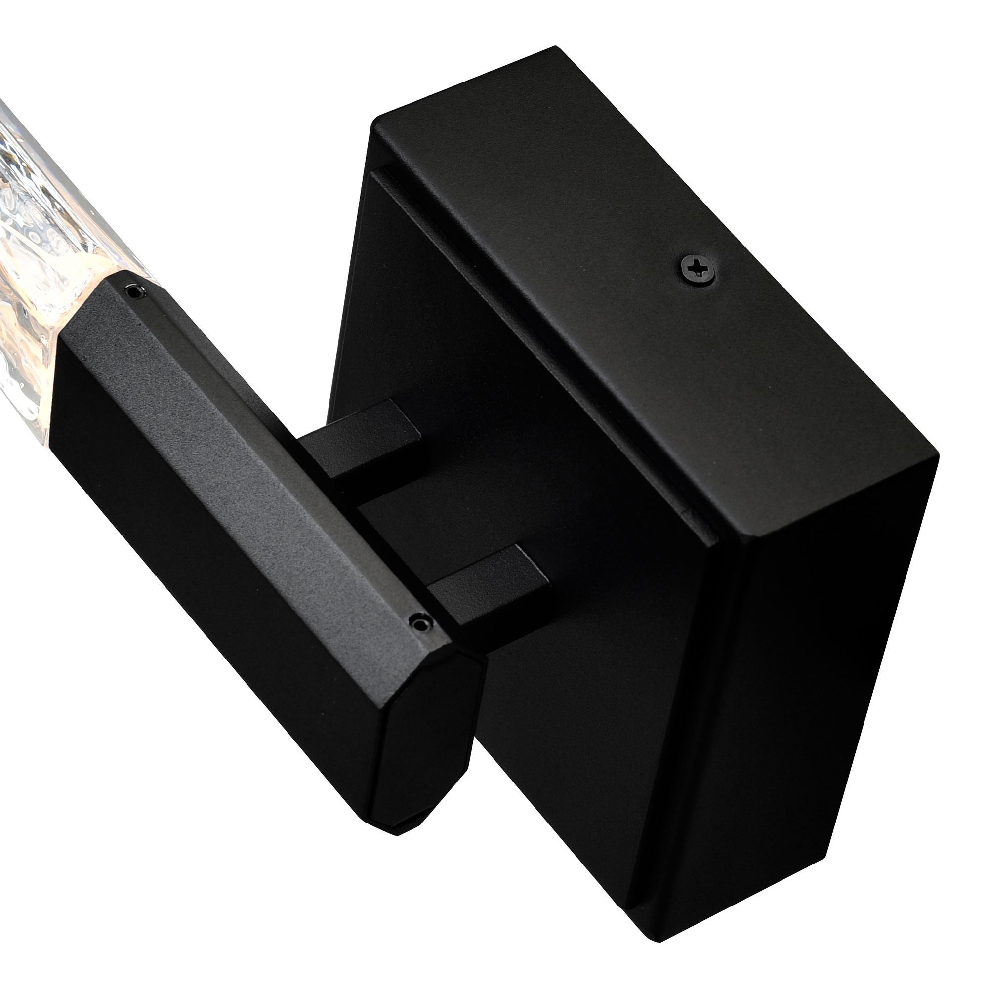 Image 4 Greta Integrated LED 5in Black Wall Light with Handcrafted Glass more views