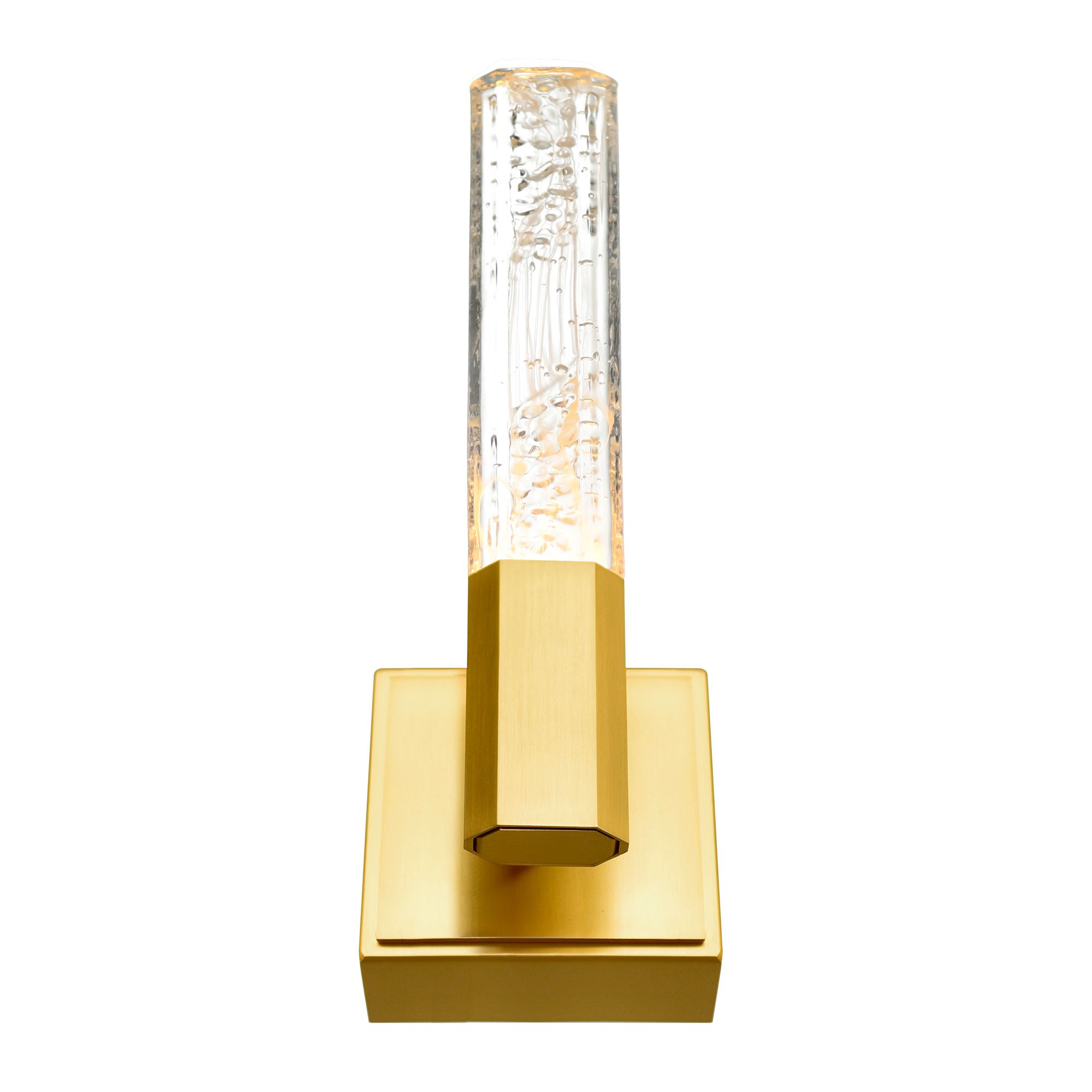 Thumbnail4 of Greta Integrated LED 5in Brass Wall Light with Handcrafted Glass more views