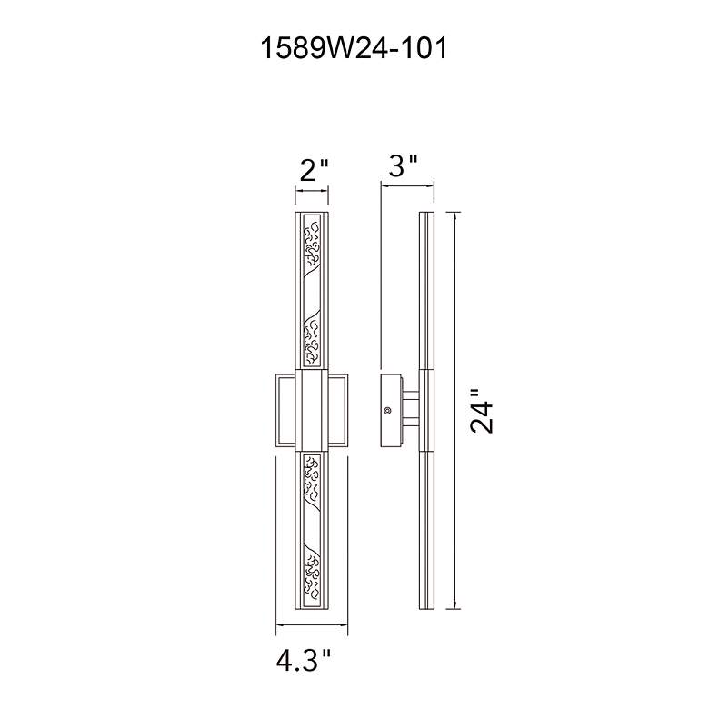 Image 6 Greta Integrated LED Black Vanity Light more views