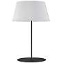 1_Gretchen 28" High Matte Black Round Base Table Lamp With White Shade