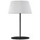 Gretchen 28" High Matte Black Round Base Table Lamp With White Shade