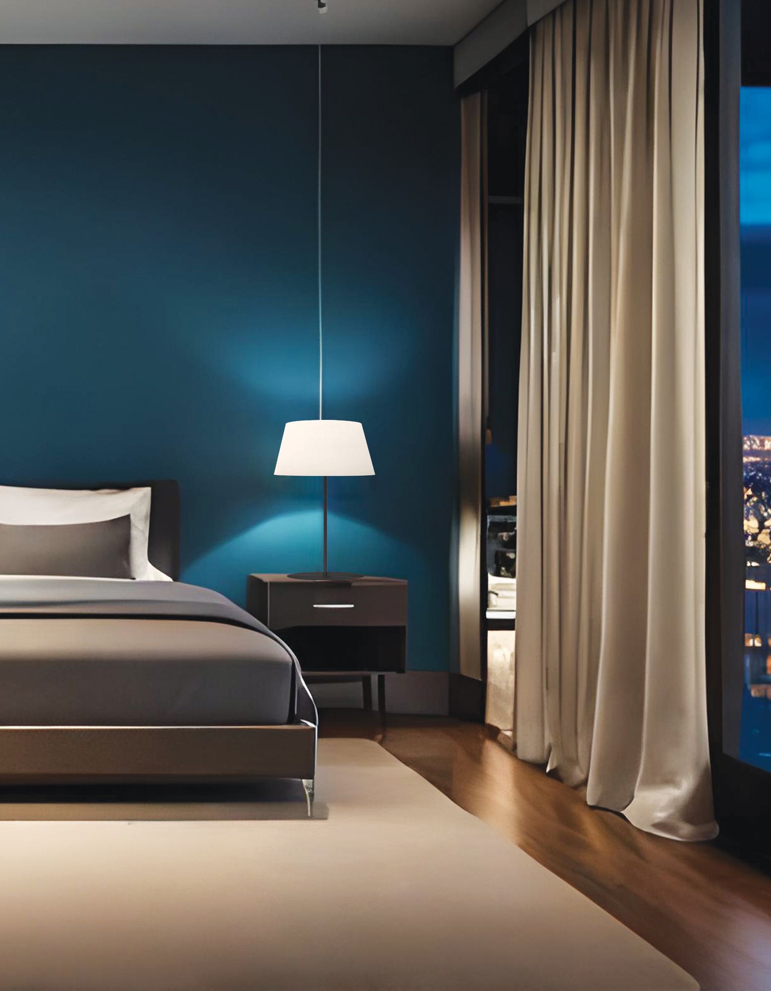 Image 2 Gretchen 28" High Matte Black Round Base Table Lamp With White Shade more views