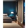 2_Gretchen 28" High Matte Black Round Base Table Lamp With White Shade more views