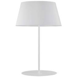 Gretchen 28" High Matte White Round Base Table Lamp With White Shade