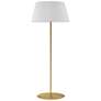 2_Gretchen 62.75" High Aged Brass Round Base Floor Lamp With White Shade