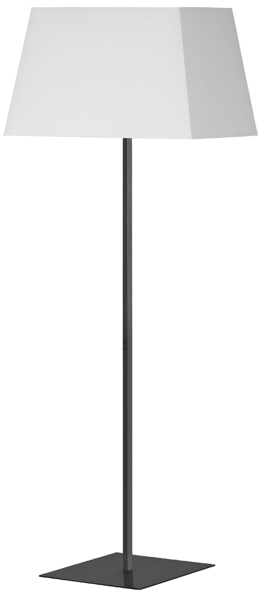 Image 2 Gretchen 62.75" High Matte Black Square Floor Lamp With White Shade