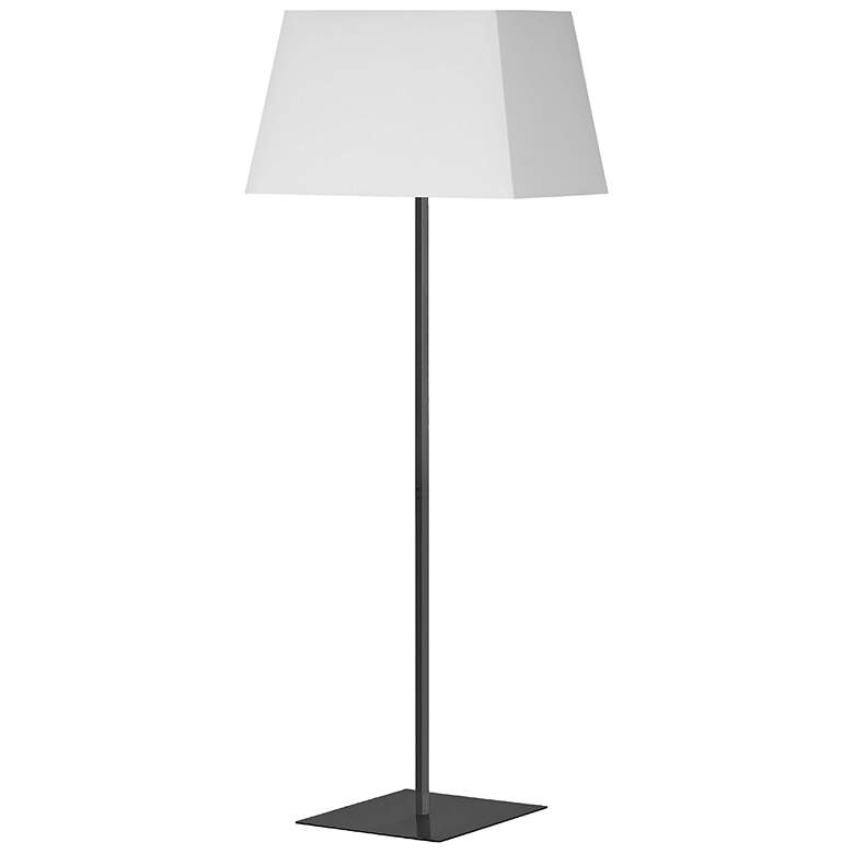 Image 2 Gretchen 62.75" High Matte Black Square Floor Lamp With White Shade