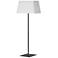 Gretchen 62.75" High Matte Black Square Floor Lamp With White Shade