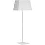 Gretchen 62.75" High Matte White Square Floor Lamp With White Shade