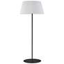 Gretchen 62.75"H Matte Black Round Base Floor Lamp With White Shade